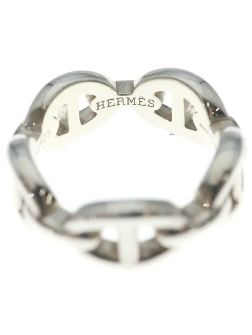 Hermes Chaine D'Ancre Enchainee 925 Sterling Silver Ring
